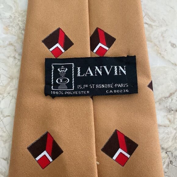 1970’s Vintage Lanvin Tie Geometric Pattern - Picture 5 of 8